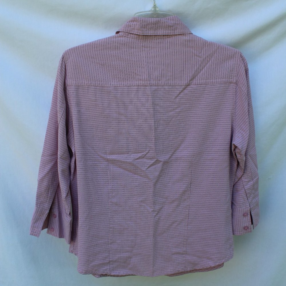 Croft & Barrow Pink Black Button Down Top Sz S - Picture 2 of 7